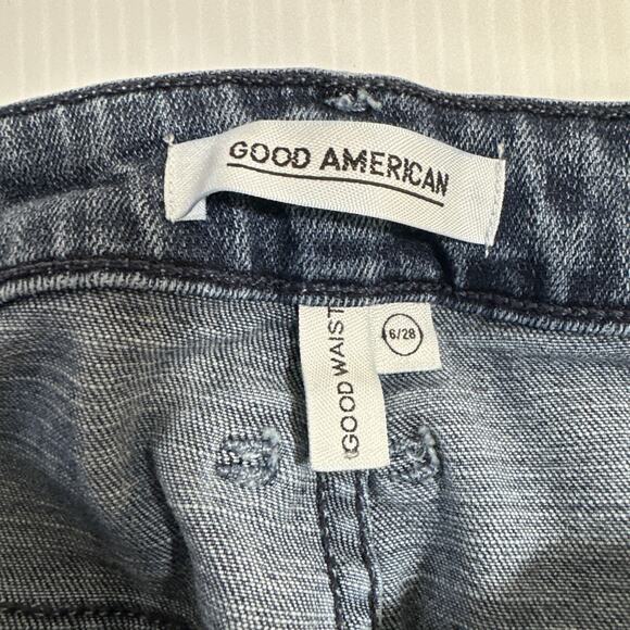 Good American Good Waist Women's Jeans Size 6/28 Blue Stone Wash Denim - Picture 9 of 11